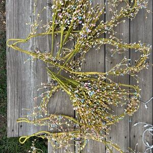 Colorful Beaded Garland and Matching Spring Piks